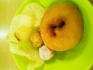 お菓子を食べました