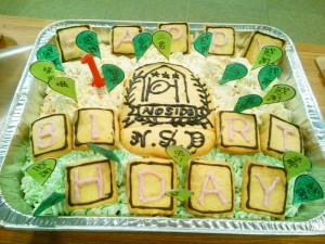 ノーサイド俊徳一周年記念ケーキ